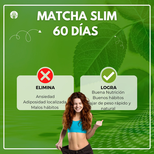 Te Matcha Slim Adelgazar Obesidad Quema Grasas 60 Días