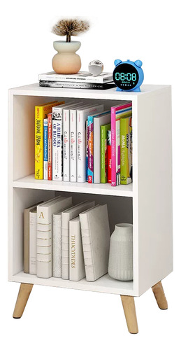 Libreros Estante Minimalista Pequeños De Madera 2 Niveles