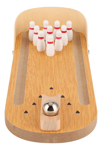 Mini Juguete De Bolos De Madera Para Niños, Escritorio Para