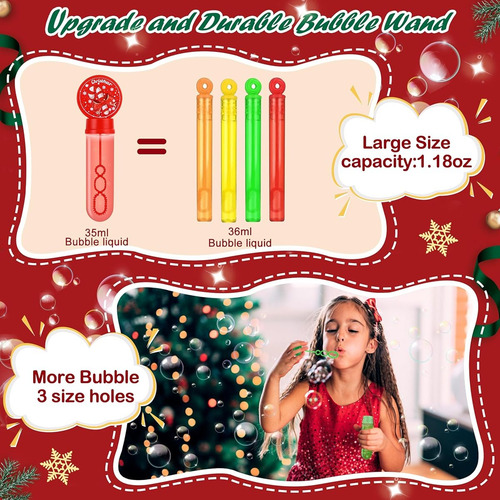 Pack 24 De Fiesta De Navidad Varitas De Burbujas Para Niños