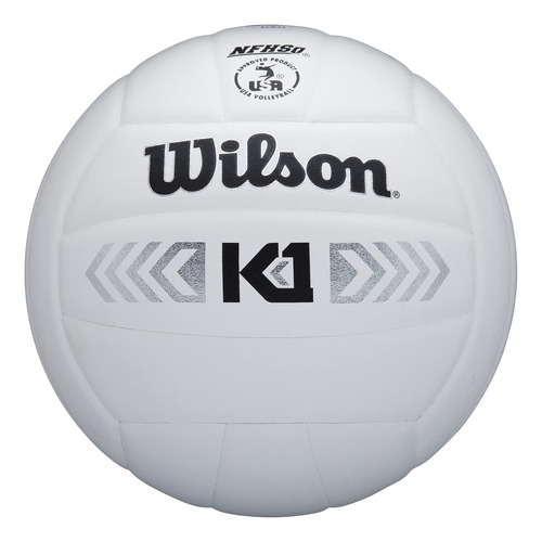 Wilson K1 - Balón De Voleibol, Color Plateado, Blanco