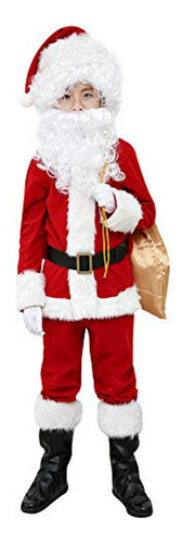 Disfraz Infantil De Santa Claus  11 Piezas.