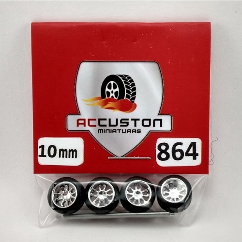 Rodas P/ Customização Ac Custon 864 - 10mm - Escala 1/64