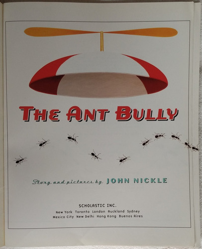 The Ant Bully By J Nickle Scholastic Excelente 25x20cm (Usado)