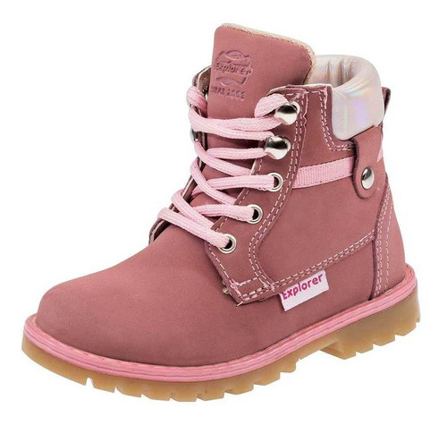 Bota Y Botin Trends 1802 Color Rosa Beige Niña Tx1