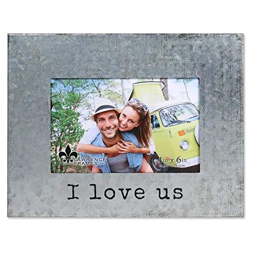 Marco De Imagen Galvanizado  Love Us  De 4x6 Pulgadas, ...