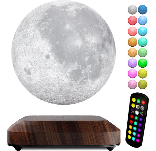 Lámpara De Luna Flotante Giratoria, Pantalla Realista, 16 Co