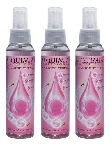 3 Protector Térmico De Alquimia Profesional X 125 Ml 