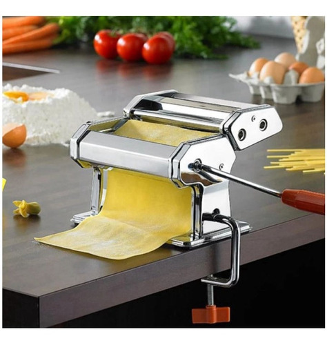 Máquina P/ Macarrão De Fazer Massas Manual Talharim Aço Inox