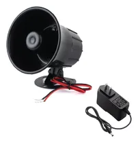 Comprar Sirena Para Alarmas Bocina Con Fuente Adaptador 12v