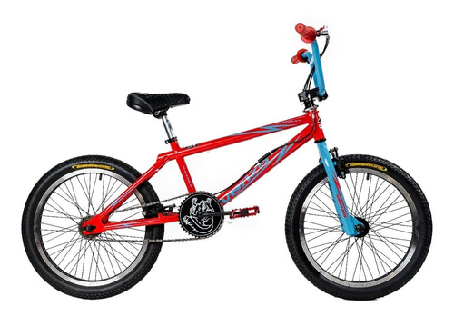 Bicicleta Venzo Inferno Bmx Freestyle Rodado 20 Color Rojo/Turquesa