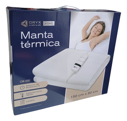 Manta Térmica 1 Plaza( 150cm X 80cm) Blanco Manta