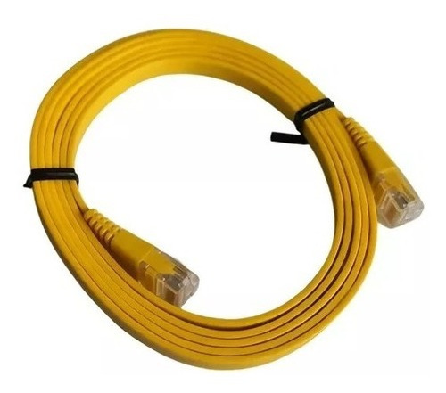 Cable Red Ethernet Lan Categoria 5e Tipo Plano Amarillo 1.5m