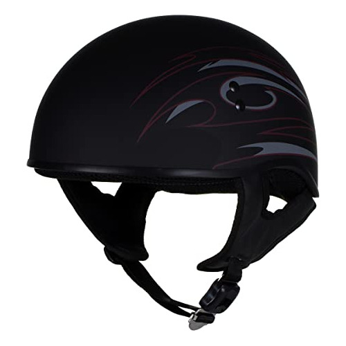 Casco De Moto Medio T68 'tribal Black' Avanzado Y Aprob...