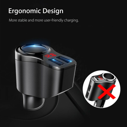 Divisor De Doble Puerto Usb Para Coche, Enchufe De 12 V-24 V