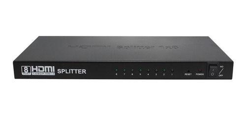 Divisor Hdmi 1.4 Hdcp Splitter 1 Entrada 8 Saídas 1080p 1x8