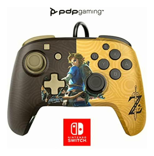 Pdp Gaming Faceoff Deluxe+ Wired Switch Pro Controller Zelda