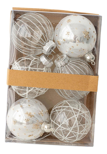 6x Bolas De Navidad Adornos Decoración De Árbol De Navidad