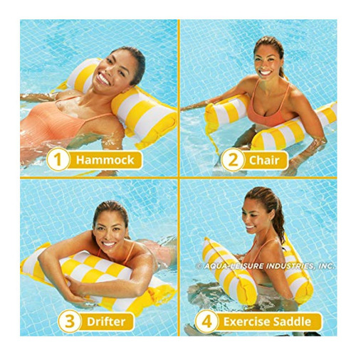 Aqua 4 En 1 Original Monterey Hamaca Flotador De Piscina Y