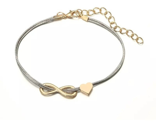 Pulseira 5 Peças Dourada Love Infinito Tartaruga L2258