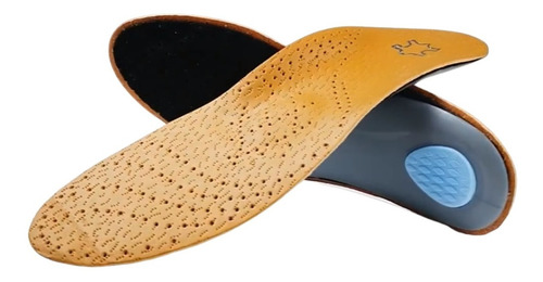 Imagem 2 de 7 de Palmilhas Gold Steps Couro Ortopédica Comforto Para Os Pés