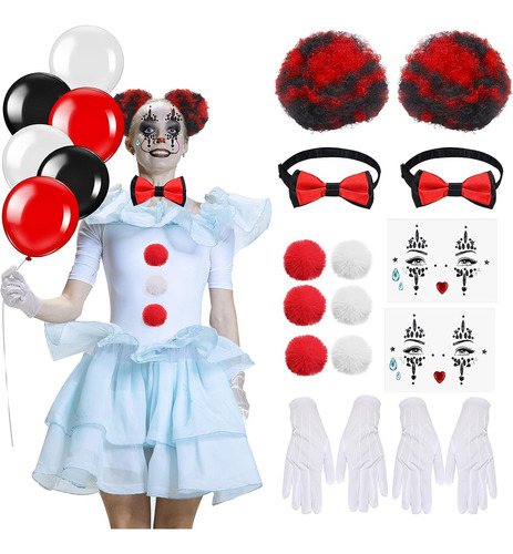 Liitrsh 64 Piezas De Accesorios De Payaso De Halloween Para 