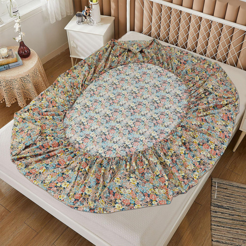 Juego De Cama Vintage Con Flores Coloridas, Tamaño Queen, 4