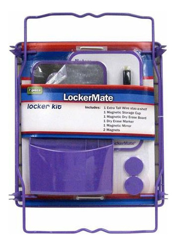 Lockermate Kit De Casillero De 7 Piezas, Color Morado