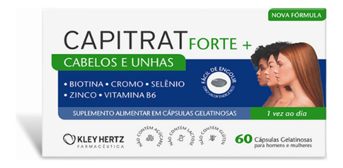 Kit 4 Capitrat Cabelos E Unhas 60caps Original Antiqueda