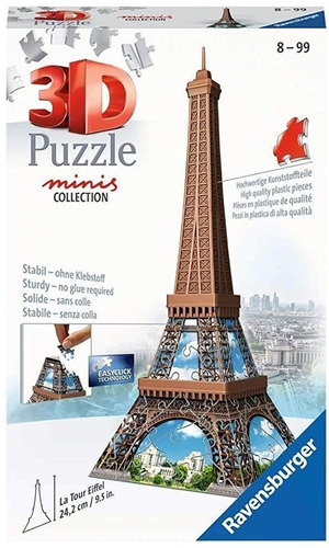 Ravensburger Torre Eiffel 54 Piezas 3d Puzzle Minis Colecci.