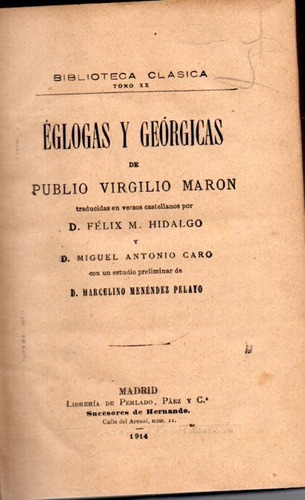 Eglogas Y Georgicas Publio Virgilio Maron 