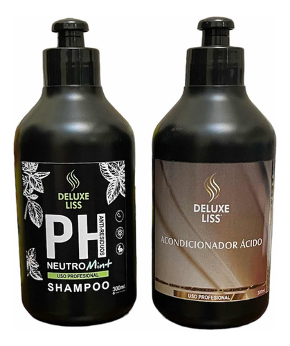 Shampoo Anti Residuos + Crema Selladora Deluxe Liss 300ml