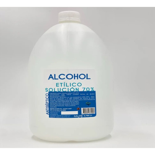 Alcohol Antiseptico Al 70% - Galon 3.8 Lts