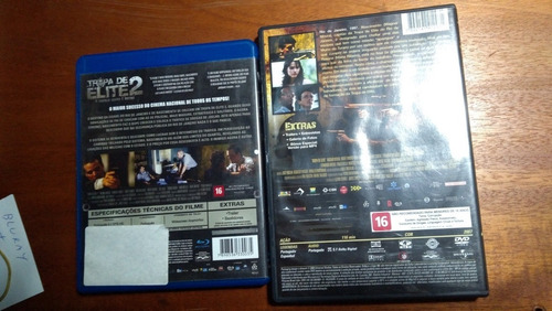 Dvd + Bluray Tropa De Elite 1 E 2 Inimigo Agora É Outro B1