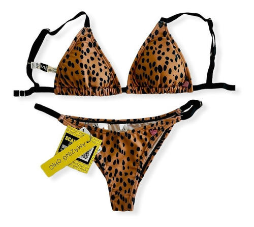 Imagen 5 de 6 de Corpiño Bikini Triangulo Jamaica Con Relleno Chita Regulable