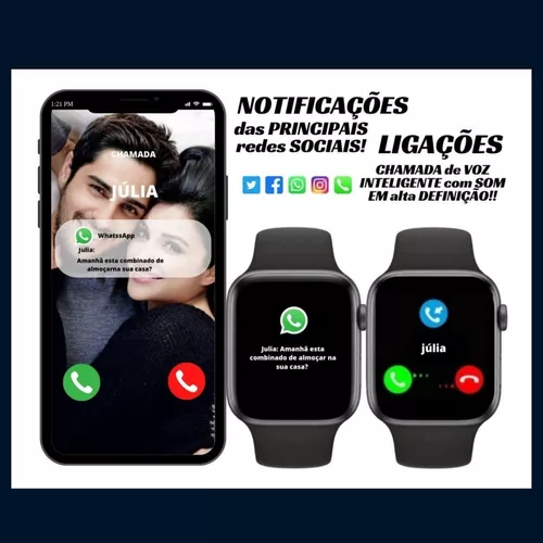 Smartwatch S9 Relógio Inteligente Unissex Para Android E Ios