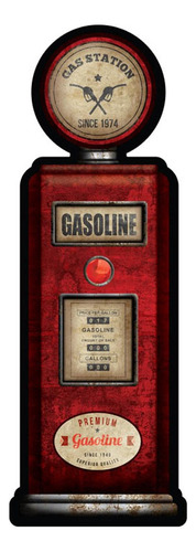 Quadro Placa Decorativa Bomba De Gasolina 87 X 30 Cm D'rossi