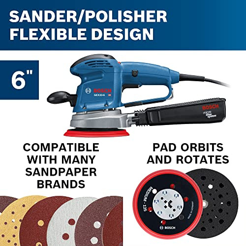 Bosch Gex33-6n De 6 Pulgadas. Lijadora/pulidora De Órbita Al