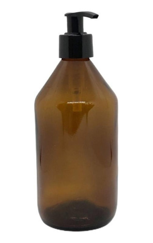 Botella Vidrio Ambar 500 Cc Con Valvula Cremera Negra X6