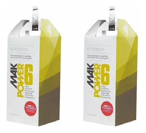 Kit X 2 Mak Power 6 Químico Para Mantenimiento De Piscina