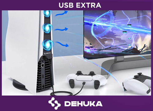 Ventilador De Enfriamiento Para Consola Compatible Con Ps5 Dehuka