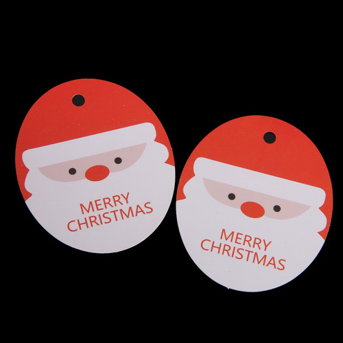Imagem 5 de 5 de Cartão De Presente De Natal Oval Santa