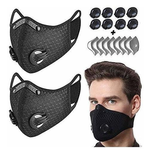 Luowan 2 Protectores Faciales Deportivos Ajustables Con Filt