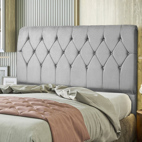 Cabeceira Málaga 140 Cm Casal Cinza Dbwt