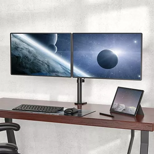 soporte doble para 2 monitores LCD totalmente ajustable computadora mesa  oficina