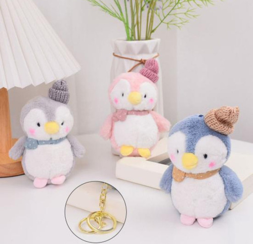 Llavero Pinguino Peluche Auto Llavero Kawaii