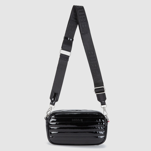 Bolsa Bandolera Crossbody Bubba Bags Purse Gloss Unisex Black Lisa Metalicos Negro
