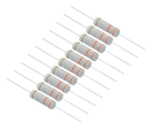 10 Resistencias 0.33 Ohm Resistor Película Óxido Metal 5w 5%