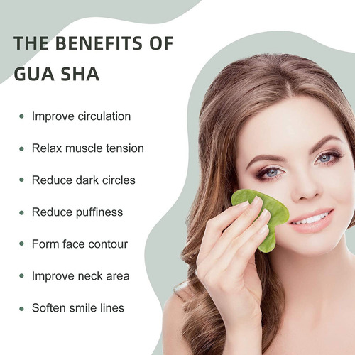 Tabla Gua Sha Para Rostro, Cuello Y Cuerpo Con Piedra De Cua
