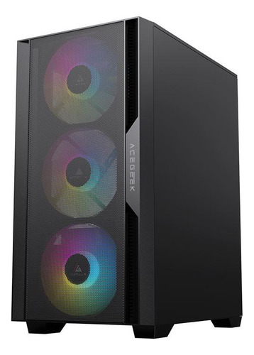 Gabinete Gamer Acegeek Stratus Mesh, Mid-tower, Lat De Vidro
